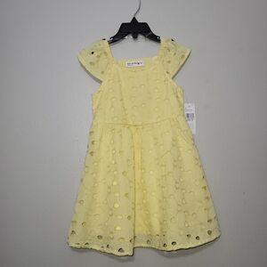 Knitworks Light Yellow Eyelet Kids Dress